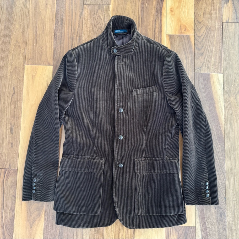 Vtg Polo Ralph Lauren Corduroy Hunting Shooting Sport Coat Blazer Brown Size M - Picture 9 of 16